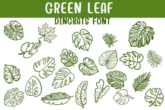 Green Leaf by Sontaya — Dingbats Font