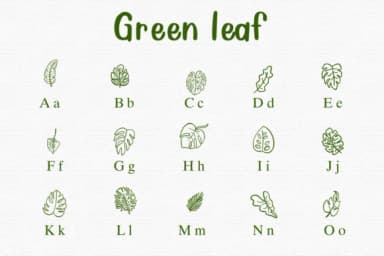 Green Leaf by Sontaya — Dingbats Font — thumbnail 2