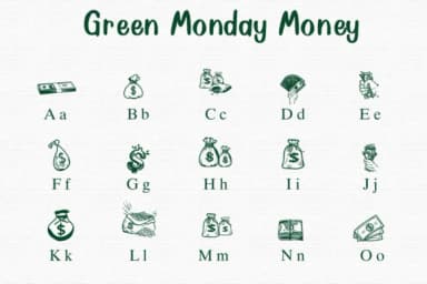 Green Monday Money by Nongyao — Dingbats Font — thumbnail 2