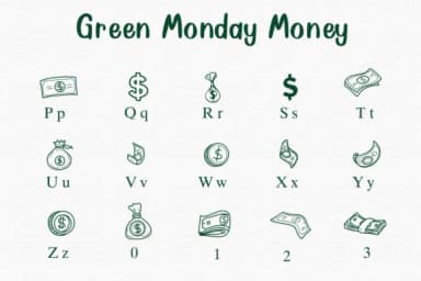 Green Monday Money by Nongyao — Dingbats Font — thumbnail 3