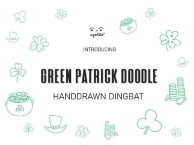 Green Patrick Doodle by Apollo no.64 — Dingbats Font — thumbnail 1
