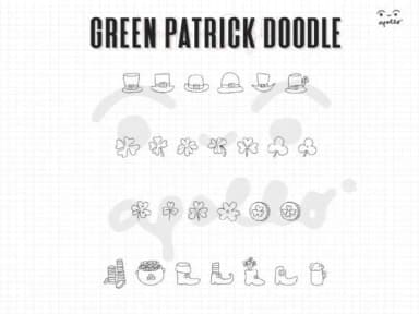 Green Patrick Doodle by Apollo no.64 — Dingbats Font — thumbnail 2