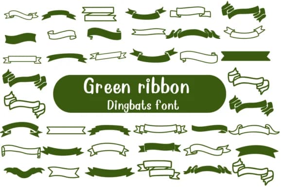 Green Ribbon by Nongyao — Dingbats Font