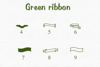 Green Ribbon by Nongyao — Dingbats Font — thumbnail 4