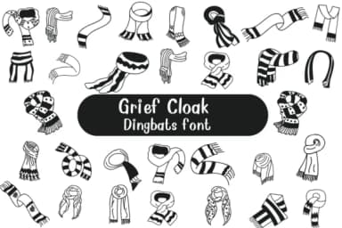Grief Cloak by Nongyao — Dingbats Font — thumbnail 1