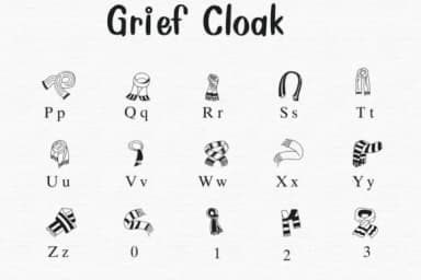 Grief Cloak by Nongyao — Dingbats Font — thumbnail 3