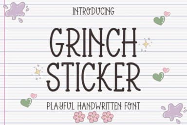 Grinch Sticker by Letterayu — Slab Serif Font — thumbnail 1