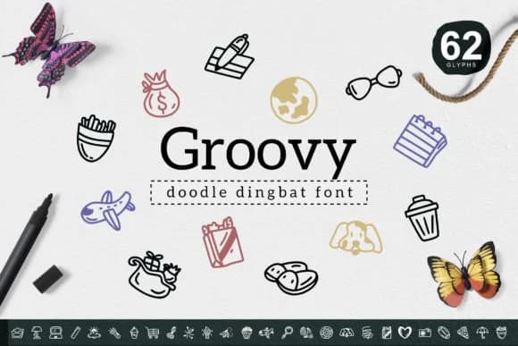 Groovy by YandiDesigns — Dingbats Font