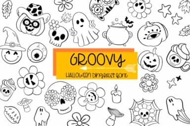 Groovy Halloween by Sirinart — Dingbats Font — thumbnail 1