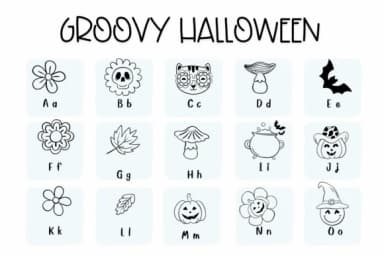 Groovy Halloween by Sirinart — Dingbats Font — thumbnail 2