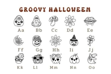 Groovy Halloween by Pui Art — Dingbats Font — thumbnail 2