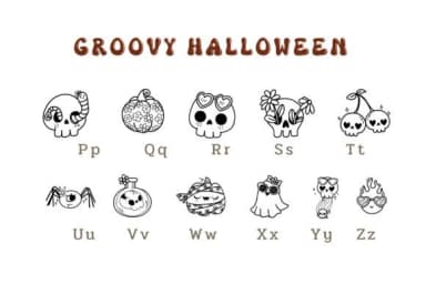 Groovy Halloween by Pui Art — Dingbats Font — thumbnail 3