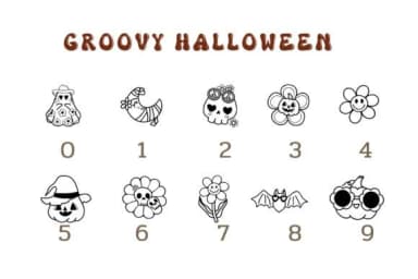 Groovy Halloween by Pui Art — Dingbats Font — thumbnail 4