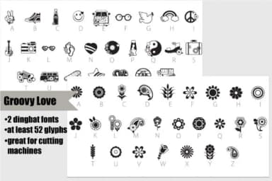 Groovy Love by Illustration Ink — Dingbats Font — thumbnail 1