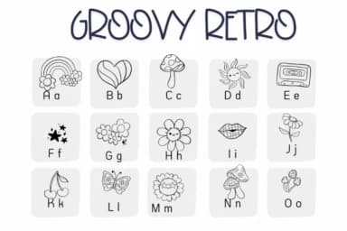 Groovy Retro by Sirinart — Dingbats Font — thumbnail 2