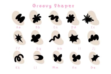 Groovy Shapes by Pui Art — Dingbats Font — thumbnail 5
