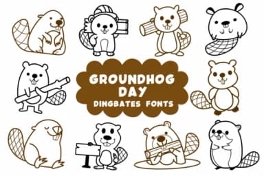 Groundhog Day by Natchuta — Dingbats Font — thumbnail 1