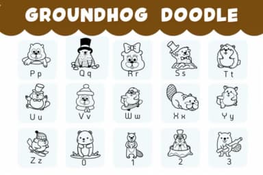 Groundhog Doodle by Natchuta — Dingbats Font — thumbnail 3