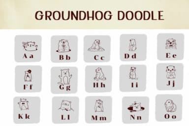 Groundhog Doodle by Ketsarin — Dingbats Font — thumbnail 2