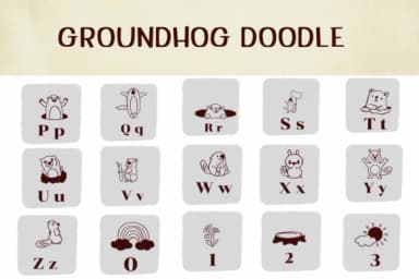Groundhog Doodle by Ketsarin — Dingbats Font — thumbnail 3