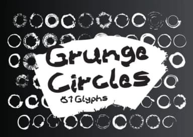Grunge Circles by GraphicsBam Fonts — Dingbats Font — thumbnail 1