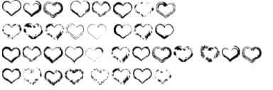 Grunge Hearts by GraphicsBam Fonts — Dingbats Font — thumbnail 6