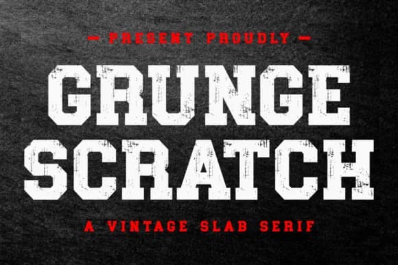 Grunge Scratch by Eystore — Slab Serif Font