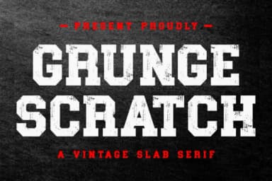 Grunge Scratch by Eystore — Slab Serif Font — thumbnail 1