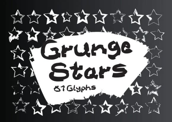 Grunge Stars by GraphicsBam Fonts — Dingbats Font