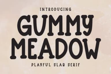 Gummy Meadow by Letterayu — Slab Serif Font — thumbnail 1