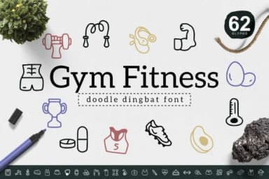 Gym Fitness by YandiDesigns — Dingbats Font — thumbnail 1