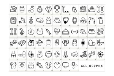 Gym Fitness by YandiDesigns — Dingbats Font — thumbnail 2