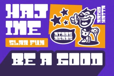 Hajime by maikofarazhatta — Slab Serif Font — thumbnail 1