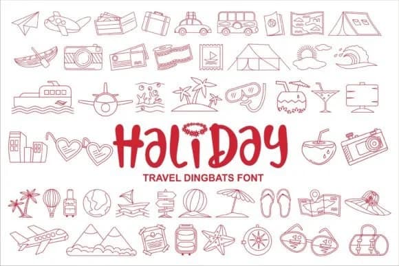Haliday by edywiyonopp — Dingbats Font