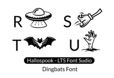 Hallospook by LUXURY T-SHIRT STORE — Dingbats Font — thumbnail 2