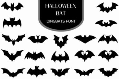 Halloween Bat by Heartcraft Atelier — Dingbats Font — thumbnail 1