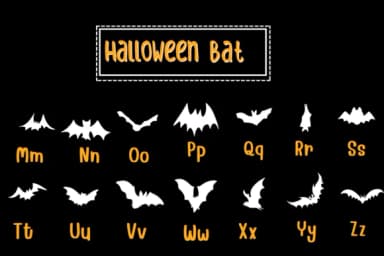 Halloween Bat by PraewDesigns — Dingbats Font — thumbnail 3