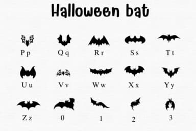 Halloween Bat&nbsp; Font by Sontaya — Dingbats Font — thumbnail 3