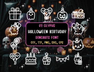 Halloween Birthday by Distiny4919 — Dingbats Font — thumbnail 1