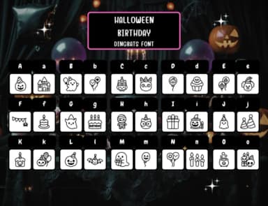 Halloween Birthday by Distiny4919 — Dingbats Font — thumbnail 2