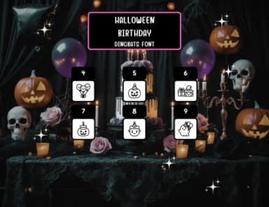 Halloween Birthday by Distiny4919 — Dingbats Font — thumbnail 4