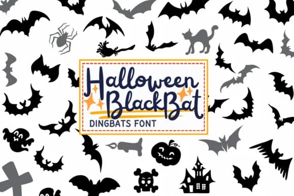 Halloween Black Bat by PraewDesigns — Dingbats Font
