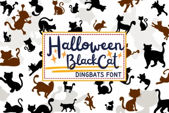 Halloween Black Cat by PraewDesigns — Dingbats Font