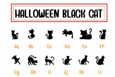Halloween Black Cat by PraewDesigns — Dingbats Font — thumbnail 2