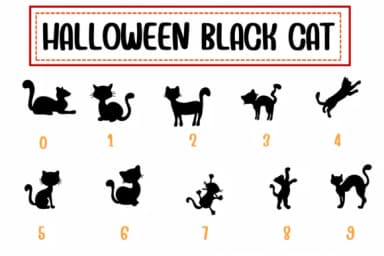 Halloween Black Cat by PraewDesigns — Dingbats Font — thumbnail 4