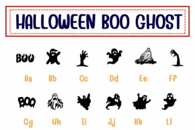 Halloween Boo Ghost by PraewDesigns — Dingbats Font — thumbnail 2
