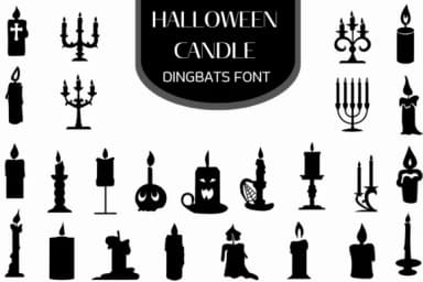 Halloween Candle by Heartcraft Atelier — Dingbats Font — thumbnail 1