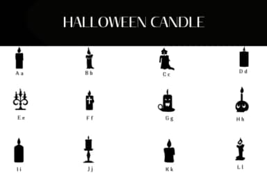 Halloween Candle by Heartcraft Atelier — Dingbats Font — thumbnail 2