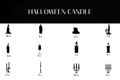 Halloween Candle by Heartcraft Atelier — Dingbats Font — thumbnail 3
