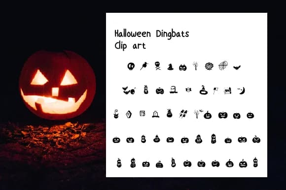 Halloween Clip Art by Ciriative — Dingbats Font